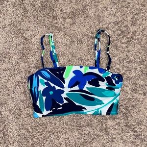 Aerie Floral Bandeau Swim Top